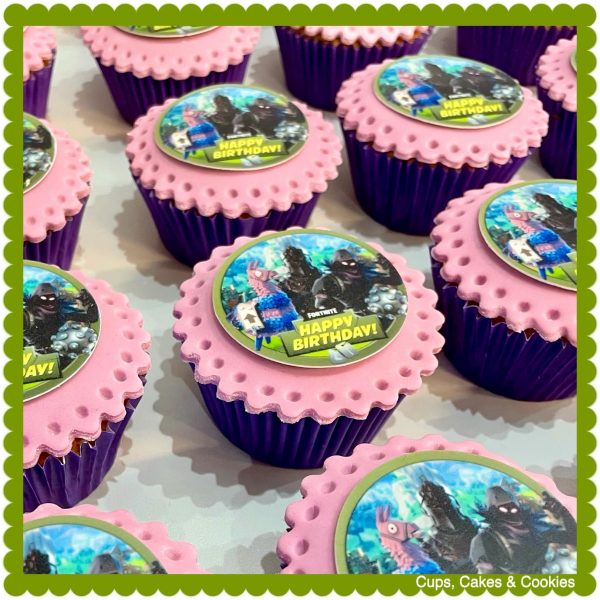 Cupcake fondant met eetbare print